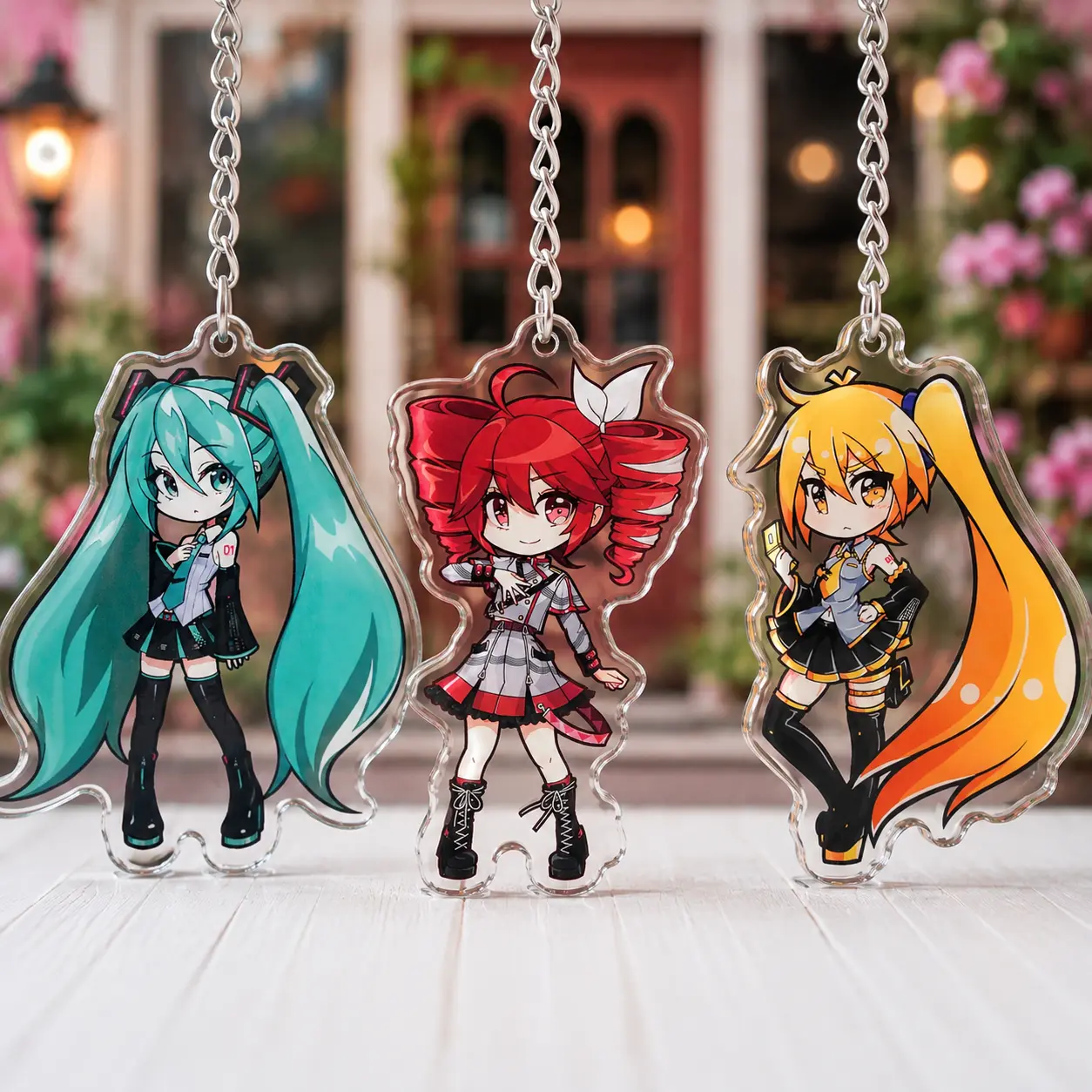VOCALOI Triple Baka Keychain - Hatsune Miku, Kasane Teto, Akita Neru Acrylic Keychain! Cute Keyring Accessory, Fun Charm For Backpack Or Purse | High Quality and Customer Favorite Items