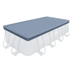 Funsicle 18’ Durable Rectangular Pool Cover for Oasis and Activity Pools, Gray Funsicle 18’ Durable Rectangular Pool Cover for Oasis and Activity Pools, Gray