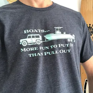 "Boats...More Fun to Put in than Pull Out" NautiCurl SoftFeel T-Shirt