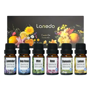 6-Piece Set of High-End Floral Aromatherapy Essential Oils – Contains 6 Scents Such as Lavender, Lemon and Mint, Long-Lasting Fragrance & Highly Durable, Ideal Gift for Men & Women on Christmas & Valentine’s Day!