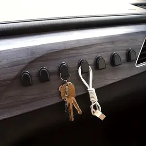 7-Piece Mini Car Hooks, Strong Adhesive Car Interior Hangers, Key Mask Bag Holder, Space-Saving Storage Accessories, Car Organizers, Universal Fit for All Cars & Suvs
