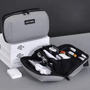 Digital Storage Bag Travel Data Cable Power Bank Electronic Device Hard Drive Protection Case, Essential Organizer for Electronics, Travel Accessories