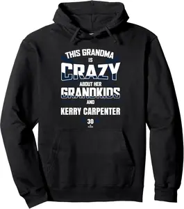 Grandma Crazy for Kerry Carpenter Detroit Baseball MLBPA Pullover Hoodie