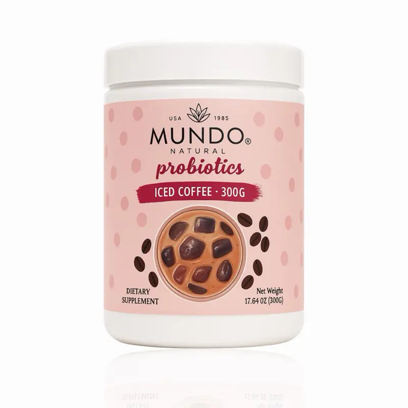 Mundo Natural Probiotics Iced Coffee 300g | Café con Probióticos y Prebióticos Beverage