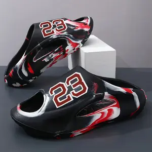 Trending 23 Slides Black Red Cloud Slides Men Women Thick Sole Slippers Non Slip EVA Foam Cushion Slides TikTok Hot Summer Shoes