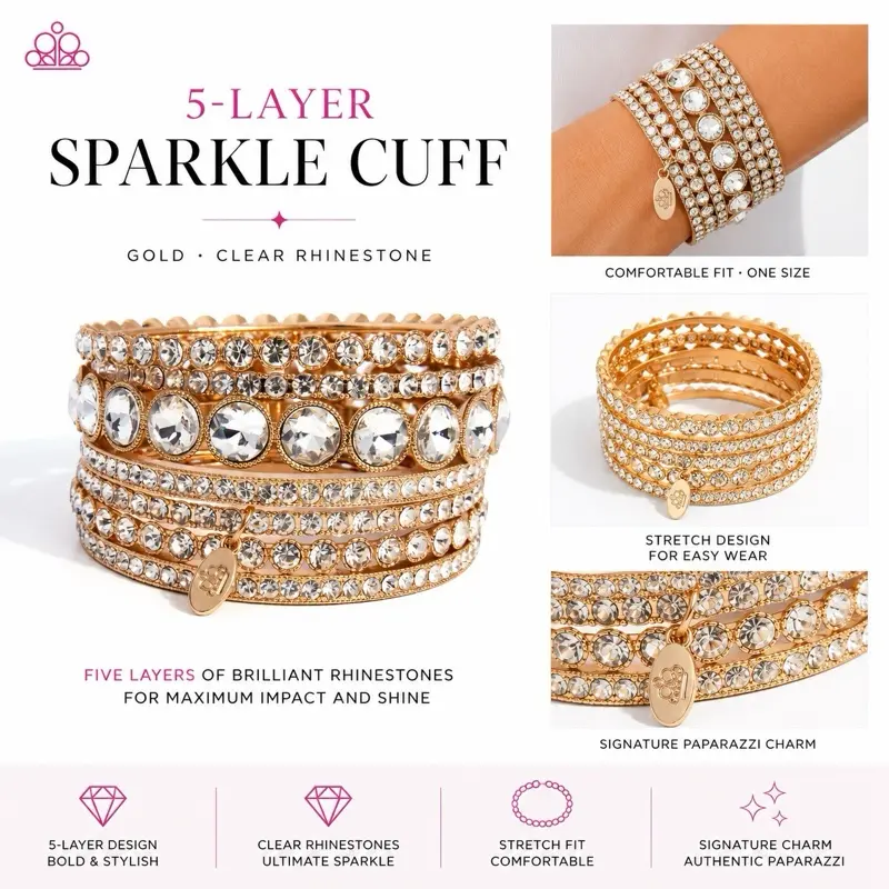 5 Layer Sparkle Cuffs