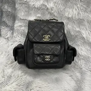 Pre-owned CHANEL leather Backpacks Black Small Backpack xiaotang20260308127