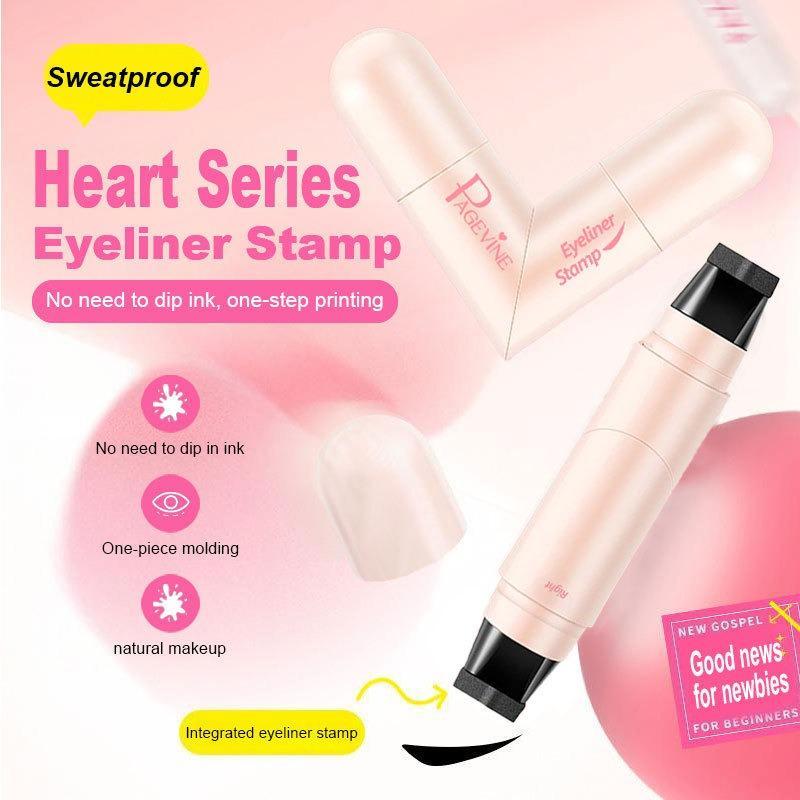 【Buy two get one free】Rotating Winged Eyeliner Stamp Pen Dual-Head Design for Precise Cat Eye & Winged Liner Waterproof Smudge-Proof