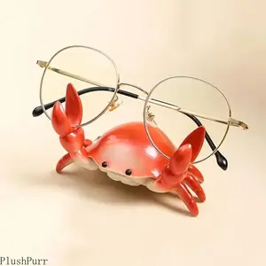 Aesthetic Crab-Shaped Smartphone & Mobile Phone Stand, Multifunctional Desktop Holder with Glasses Slots, Pen Slots, Sturdy Construction, Ideal for Home, Office Use – Premier League Fan Shop Sports & Outdoor Accessory