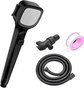 11-Inch Matte Black Shower Head with 59 Hose 4 Settings & Dual-Outlet High Pressure  Wall-Mounted Handheld Shower