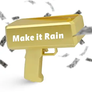 Money Gun Automatic Money Cash Toy Gun Make It Rain Money Shooter Gun for Parties,Club Events Christmas, Halloween, Birthday Parties, Weddings Fun Prop Money Gun for New Year Gift