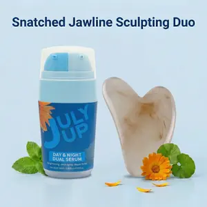 Snatched Jawline Sculpting Duo | Premium Gua Sha & Firming Peptide Serum Set for Instant Face Lift & De-Puffing