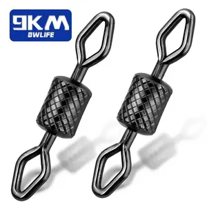 Fishing Barrel Swivels, 25pcs/set Rolling Swivel Fishing Line Connector, Ball Bearing Swivel Solid Rings, Carp Fishing Accessories