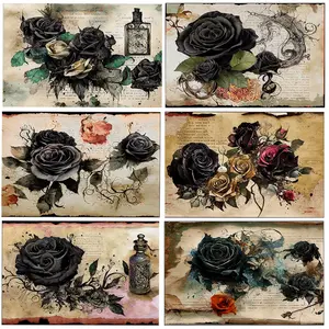 Vintage Gothic Roses Mini Matchbox - Asst Style