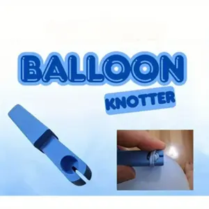 Balloon Knotter Tool | Tie Balloons Easily – Great for Kids, Adults, and Party Setups | Balloon Tying Helper for Latex Balloons (White) Balloon Tying Kit