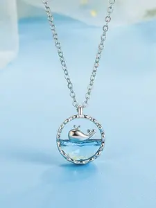 Whale Water Play Necklace, Free Spirit Personalized Fashion Girl Necklace, Sweater Chain, Daily Accessory, Unique Jewelry Gift