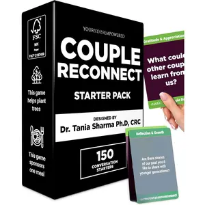 Couple Reconnect Card , 150 Conversation Cards to Build Trust, Deepen Bond & Strengthen Communication, A -Inspired  for Married & Mature Couples &  for Stocking Stuffer