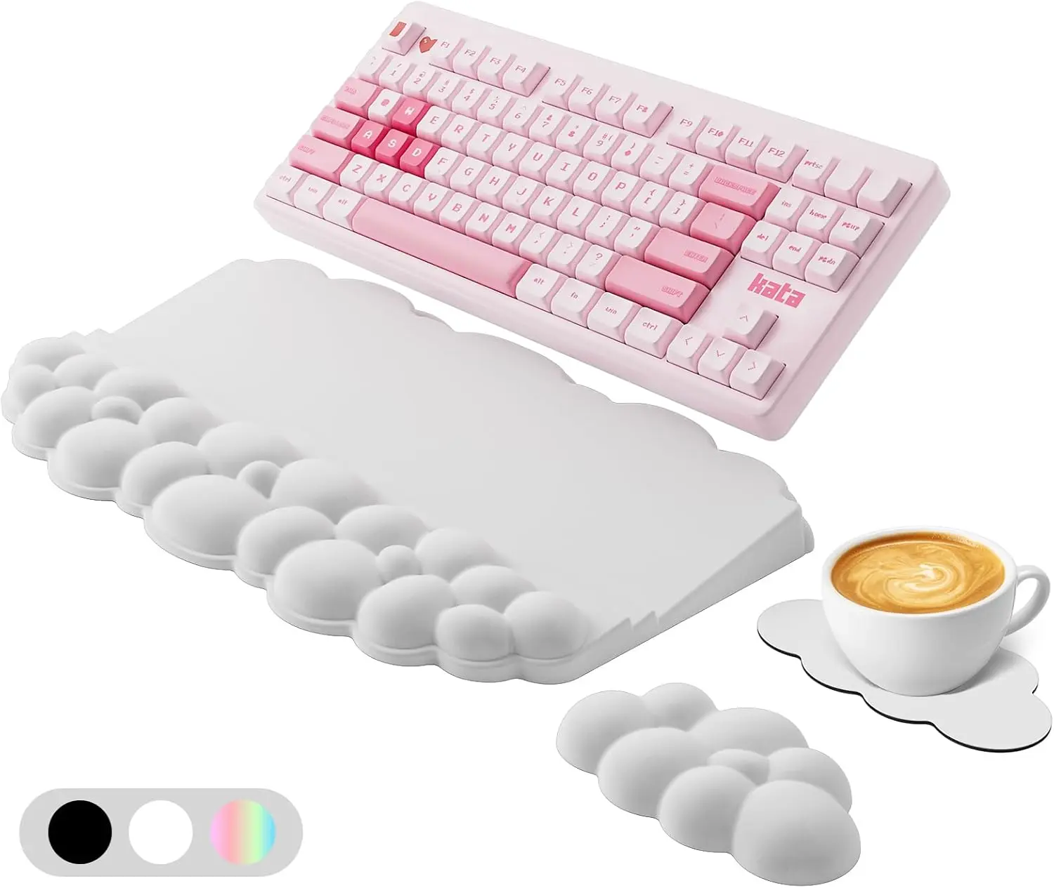 Wrist Rest for Keyboard and , Soft Memory  Cloud Keyboard Stand Pad with Wrist Rest Set with Non-Slip  Base, Easy Typing, , Comfort for Office, Work, Gaming
