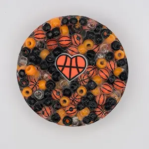 Basketball Fever Remeltable Picky Pad with Reusable Tray for Anxiety ADHD Skin Picking Soft Soothing Texture Microwavable Unisex Fidget Fun Stress Relief Sculptures