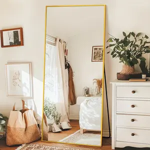 58"x19" Full-Length Mirror Arch Floor Stand - Freestanding, Vertical Orientation, No-Electricity Installation, Ideal for Bedroom, Living Room, Cloakroom - Durable Glass & Metal Frame, Mirror Wall Decor