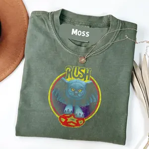 Comfort Colors Rush Fly By Night Circle Rock Music Band T-Shirt