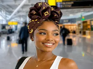 Oversized Wired Satin Head Wrap | Adjustable Headband for Natural Hair | Protective Wrap for Braids, Locs & Thick Hair | Luxury Hair Wrap