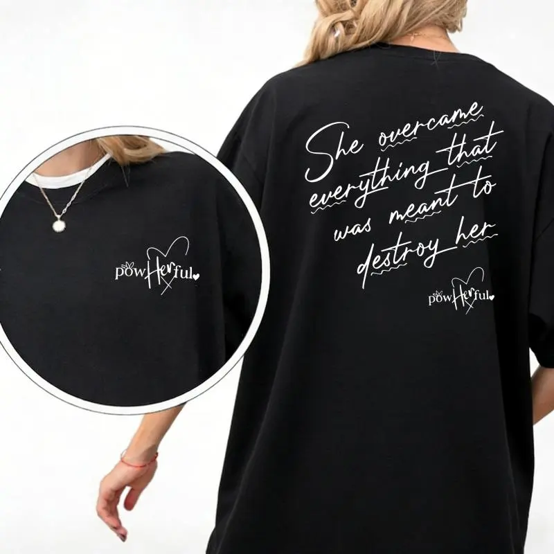 Women's Letter Print Drop Shoulder Baggy Oversized Tee, Casual Half Sleeve Round Neck Loose T-Shirt for Summer, Women's Top for Daily Wear