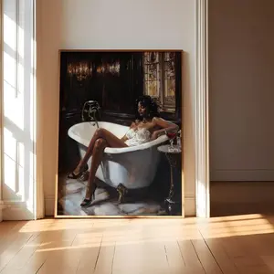 African American Wall Art For Bathroom, Black Girl Bathroom Wall Art, African American Wall Art For Bathroom