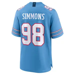 Unisex Jeffery Simmons Tennessee Titans Game Jersey - Light Blue