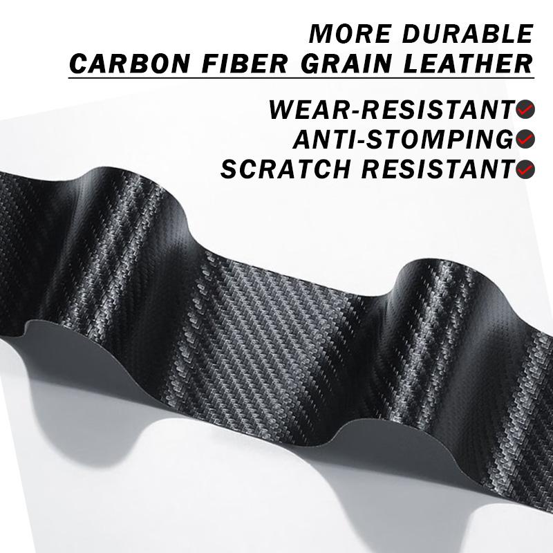 5Pcs For Honda Civic City Accord Odyssey CRV Hrv Jazz CBR Leather Carbon Fiber Car Door Sill Protector Threshold Stickers Automobile parts Car Accessories
