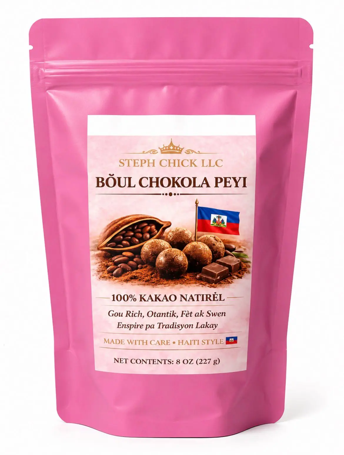 BOUL CHOKOLA AYISYEN Plant Based  Gluten Free Chocolate Pudding Snack Bowl