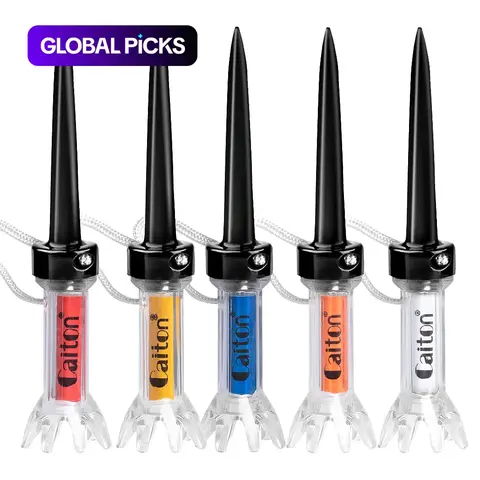5-Piece Caiton Magnetic Golf Tee Set with 360° Bounce Technology, Available in 3 Sizes, Sports Accessories, Golf Gear, Durable Plastic Golf Tees for Enhanced Accuracy and Performance #GLOBAL PICKS