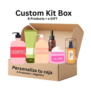 6 products Kit - Hair Care products Box - Caja Personalizable - (6 Products Custom Kit) with Shampoo Conditioner Oil Hair Mask & Gift - Personalize Your Box