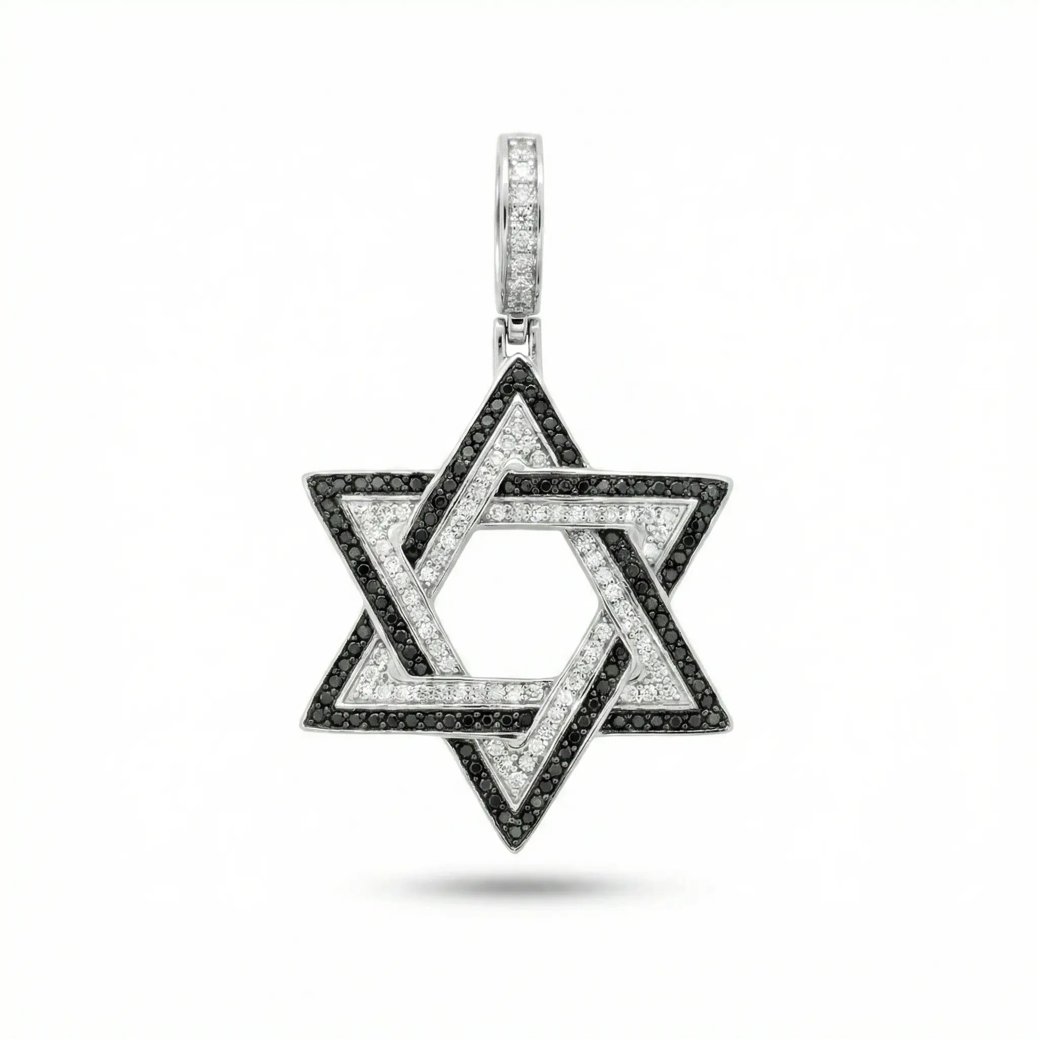Iced-Out Moissanite Star of David Pendant