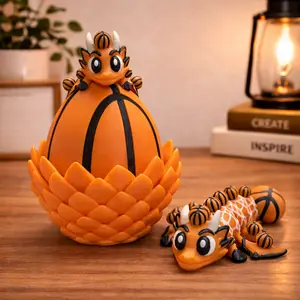 Basketball Dragon Egg Figurine with 2 Mini Dragons Inside – Fantasy Desk & Home Decor Display – For Teens & Adults – Unique Gift for Birthdays, Holidays & Special Occasions