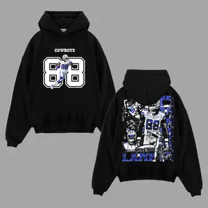 Ceedee Lamb 88 Graphic Premium Cotton Hoodie Sweatshirt T-Shirt For Cowboys Nation, Cowboys Football Fans Apparel, Football Streetwear Tee, Gift For Football Fan Graphic Tee