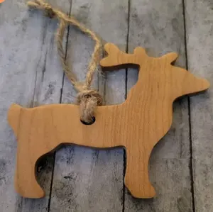 Wooden Christmas Ornament Advent Calendar - 24 Piece Set for Festive Decoration