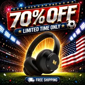 Monster Mission 100 Over-Ear Wireless Bluetooth Headphones – Deep Bass Stereo Sound, Clear Voice & Noise Cancelling Mic, Bluetooth 6.0 Foldable Headset with 160H Playtime, Comfortable Over-Ear Design for Travel, Work, PC- SummerWins - DealsForYouDays