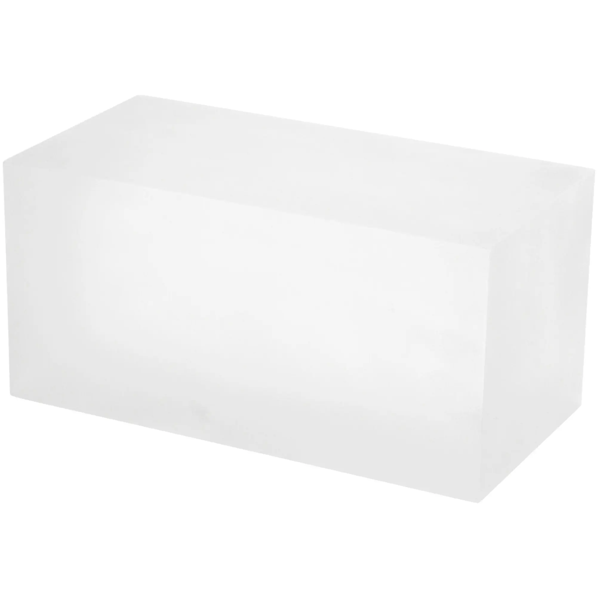 Plymor Frosted Acrylic Square Display Block, 4" H x 4" W x 8" D