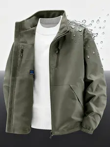 Men's Sport Jacket Reversible Fleece Lined, Casual Business Windproof Waterproof Warm Comfortable Multiple Pockets Design
