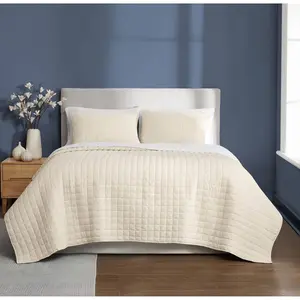 Brooklyn Loom Twin Cotton Shell Essential Quilt Set Natural