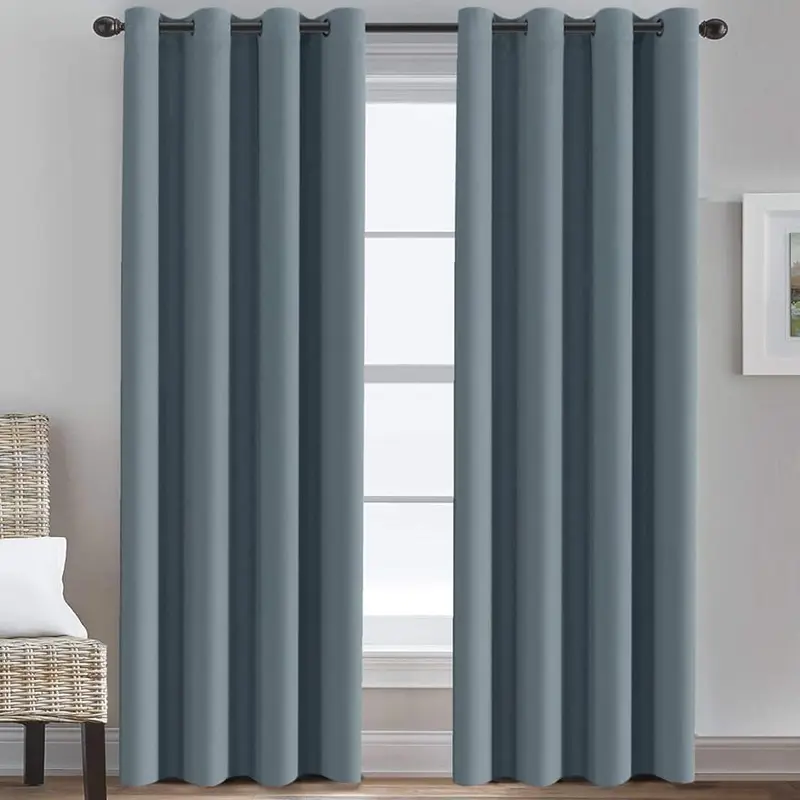 H.VERSAILTEX 2-Panel Grommet Blackout Curtains, Durable Thermal Insulated Drapes, Energy Saving Blackout Window Cover for Bedroom to Enhance Privacy