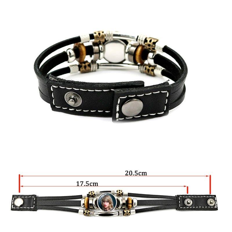 MJ Bracelet & Wristband Set for Boys Girls Stylish Jewelry Inspired by Iconic Artist Versatile Fun Accessory for Casual Outings Special Events