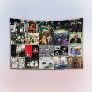 Vintage uicide boys Album Collection Tapestry, Underground Rap Duo Wall Hanging Decor, Dark Aesthetic Music Art Banner, Bedroom Studio Wall Art, Gift for Fans