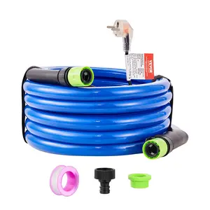 VEVOR 15ft Heated Water Hose for RV, Heated Drinking Water Hose Antifreeze to -45 ° F, Automatic Self-regulating, 5/8" I.D. with 3/4" GHT Adapter, Lead and BPA Free