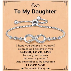 FIASASO Infinity Love Heart Bracelets for Women Valentines Christmas Presents Gifts for Girls Infinity Bracelets for Women Link Jewelry for Daughter, Granddaughter, Niece, Birthday