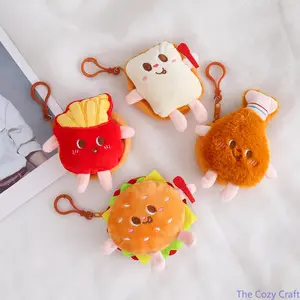 Cute Burger & Fries 3D Coin Purse, Mini Storage Pouch for Girls, Fun & Playful Cardholder, Trendy Gift Idea, Unique Keychain & Accessory tiktokshopspringglowup