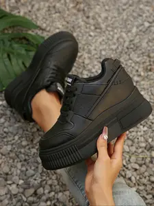 Women's Casual Wedge Heel Thick Sole Sports Shoes, Comfortable and Stylish, Perfect for Daily Wear, Ladies Fashion Sneakers, Thick Soled Sneakers
