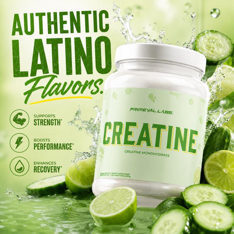 Creatine Monohydrate Powder - 120 Servings and Travel Sticks, Agua Fresca Flavors, Zero Sugar