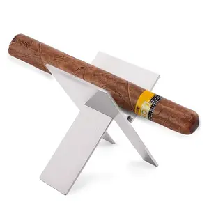 Stainless Steel Cigar Rack, Adjustable Mini Foldable Portable Cigar Holder, Base and Conical Design, Durable Travel Cigar Accessory